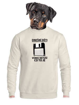 unisex mikina bez kapuce
