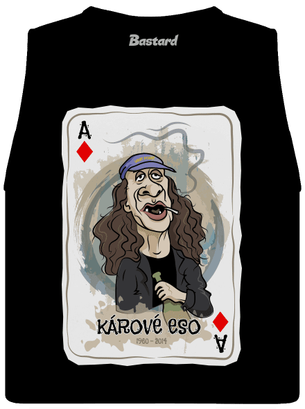 Kárové eso Jirky Káry dámské tílko volné Black