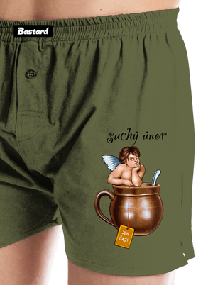 Suchý únor pánské trenky Khaki