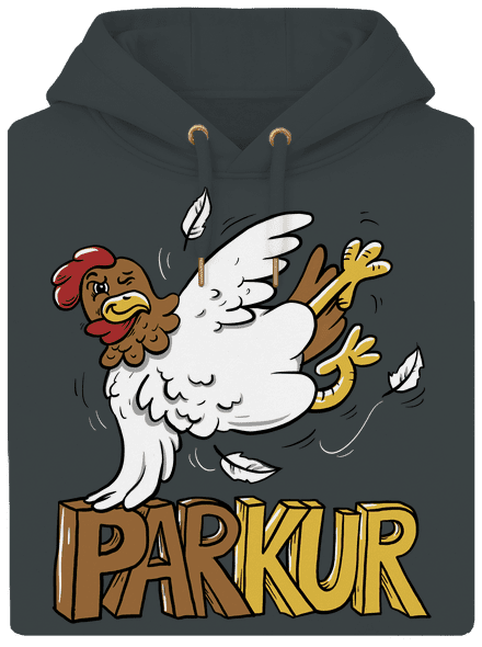Parkur unisex mikina premium Charcoal