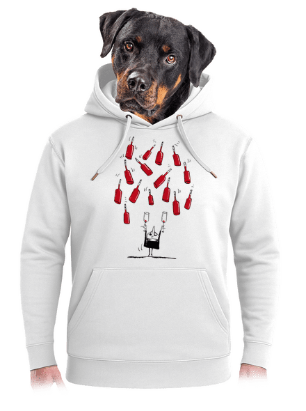 Šťastný vinař unisex mikina premium Snowwhite