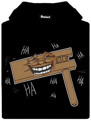 Řehtačka pánská mikina klokanka Black