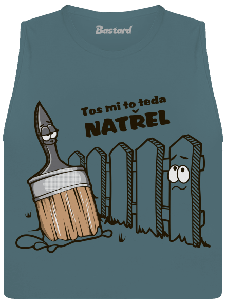 Tos mi to natřel dámské tílko volné Heather Deep Teal