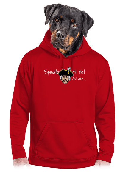 Spadlo ti to pánská mikina klokanka Red