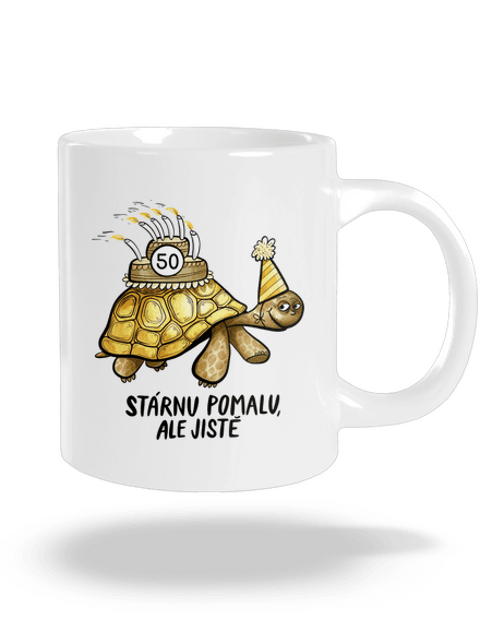 Stárnu pomalu velký hrnek White