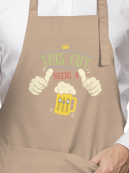 Tenhle týpek potřebuje pivo zástěra Rope