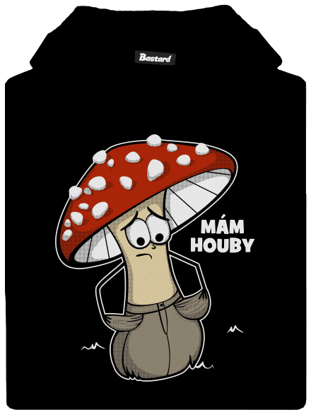 Mám houby dětská mikina klokanka Black