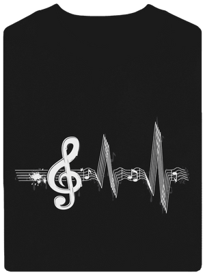 Žiju muzikou unisex mikina bez kapuce Black