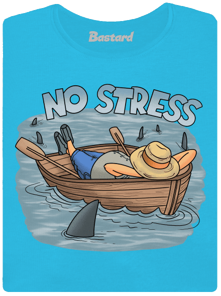No stress dámské tričko s lemem Blue Atol