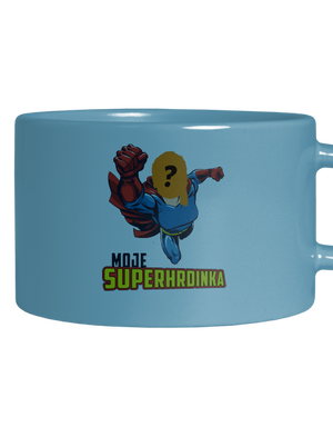 Moje superhrdinka hrnek makronka Blue Macaron