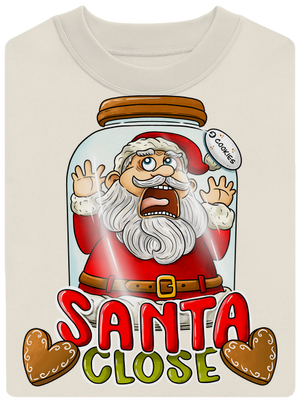 Santa close unisex mikina bez kapuce Off White