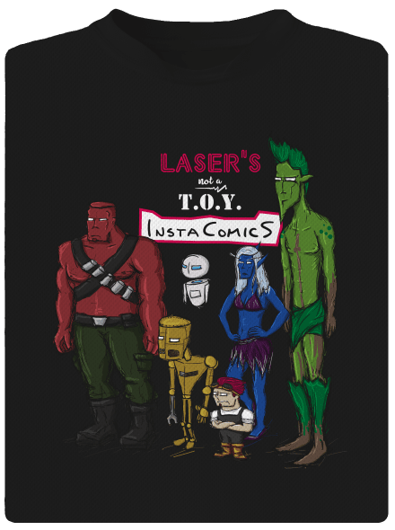 Laser's not a toy pánské sportovní tričko Black