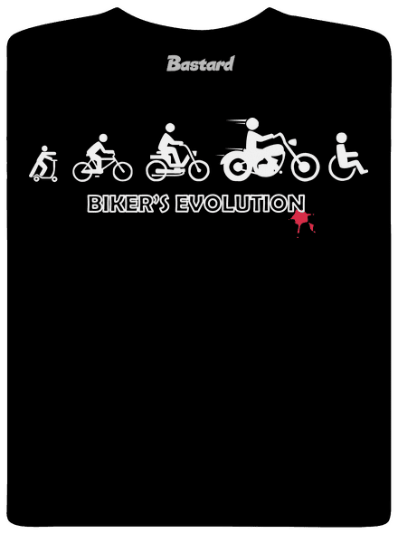 Bikers evolution pánské tričko Black