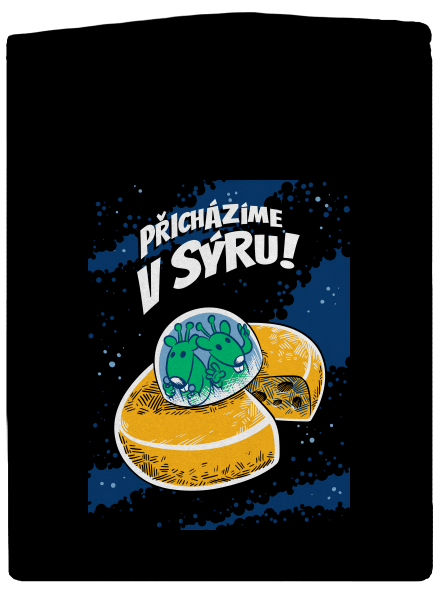 Přicházíme v sýru dámská mikina na zip Black
