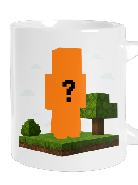 Minecraft z vlastní fotky velký hrnek White