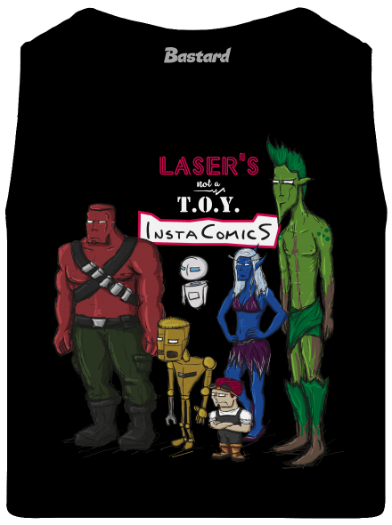 Laser's not a toy pánské tílko Black