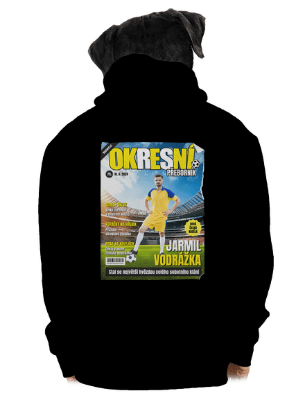 Fotbalová hvězda pánská mikina na zip Black