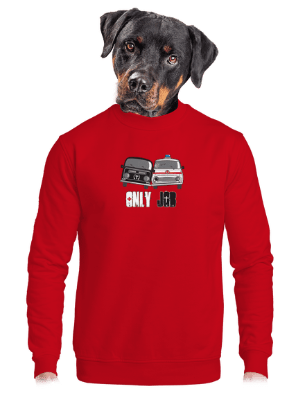 Konkurence unisex mikina bez kapuce Red