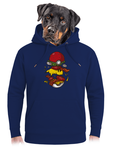 Pokémon burger unisex mikina premium Navy