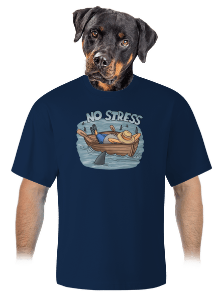 No stress unisex tričko oversized Midnight Blue