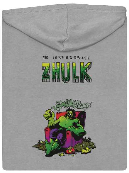 Zhulk  pánská mikina na zip Light Melange