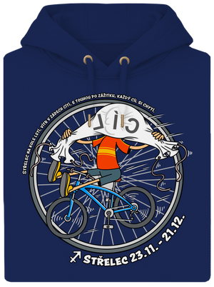 Cyklistický horoskop: Střelec unisex mikina premium Navy