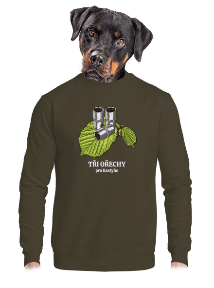 Tři ořechy pro... unisex mikina bez kapuce Urban Khaki