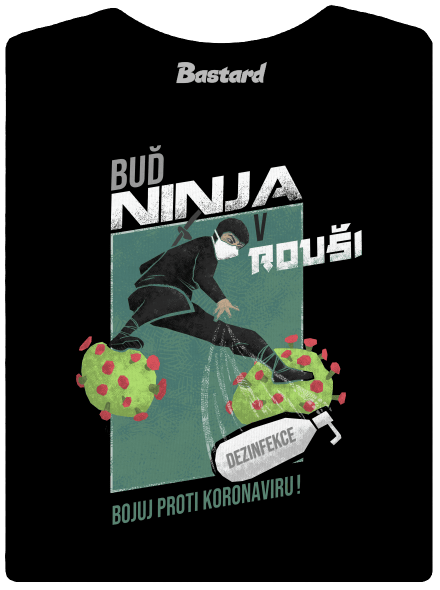 Ninja v rouši dámské tričko Black