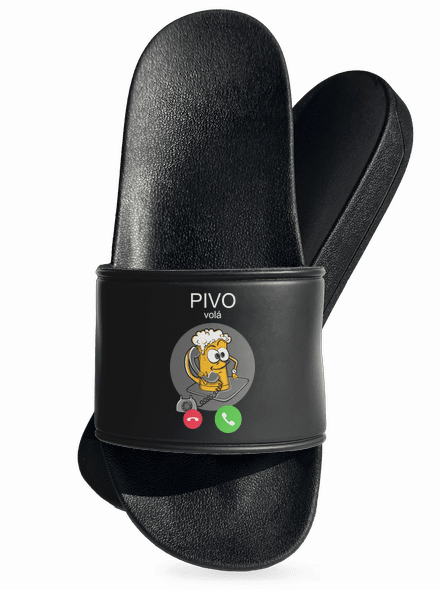 Pivo volá pantofle Black