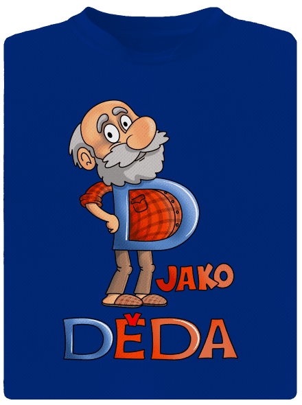 D jako děda pánské sportovní tričko Royal Blue Mal