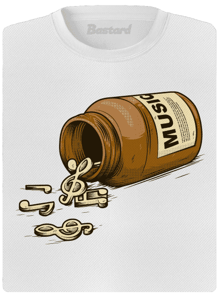 Music Pills dámské sportovní tričko White