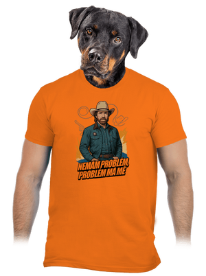 B19: Chuck Norris z Walker, Texas Ranger pánské tričko Orange