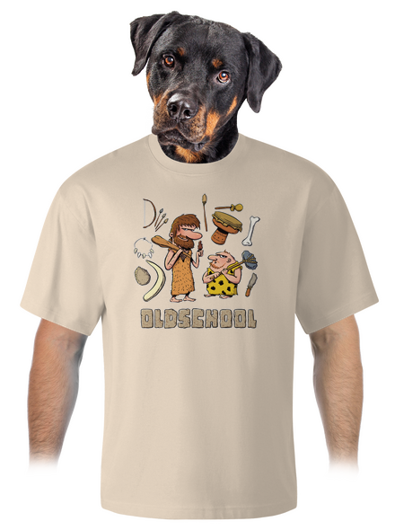 Oldschool unisex tričko oversized Almond