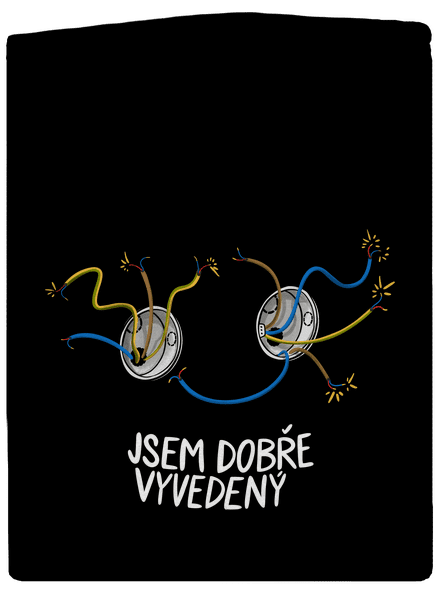 Jsem dobře vyvedený pánská mikina na zip Black