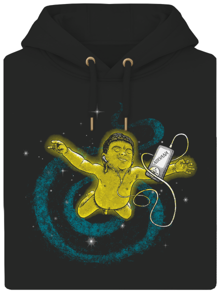 Vesmírná Nirvana unisex mikina premium Dark Black