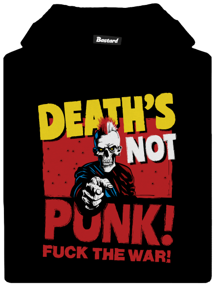 Death's not punk dětská mikina klokanka Black
