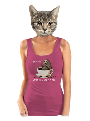 V pressu dámské tílko klasické Magenta