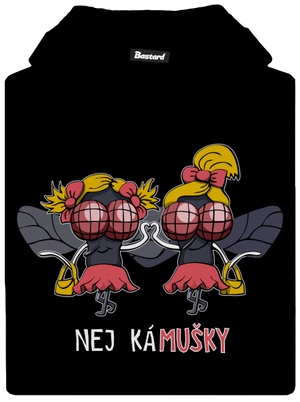 Nej kámušky dětská mikina klokanka Black