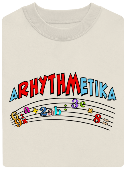 Arhythmetika unisex mikina bez kapuce Off White