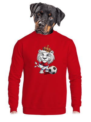 Fotbalový lev unisex mikina bez kapuce Red