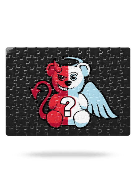 Anděl vs. ďábel puzzle White