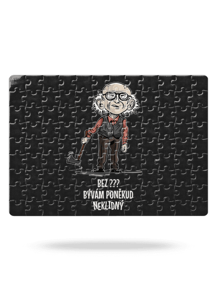 Neklidný - vlastní text puzzle White