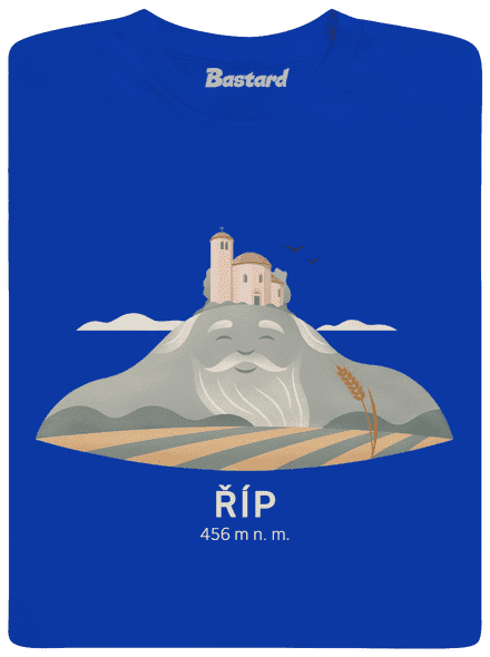 Říp s osobností pánské dlouhý rukáv Royal Blue