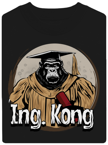 Ing. Kong unisex mikina bez kapuce Black