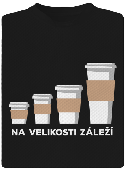 Na velikosti záleží pánské sportovní tričko Black