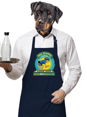 Závislost na kole zástěra Navy