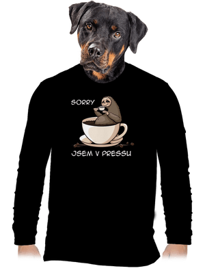 V pressu pánské dlouhý rukáv Black