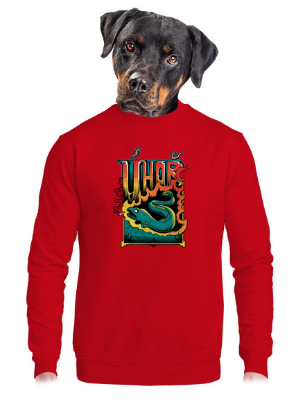 Úhoř unisex mikina bez kapuce Red