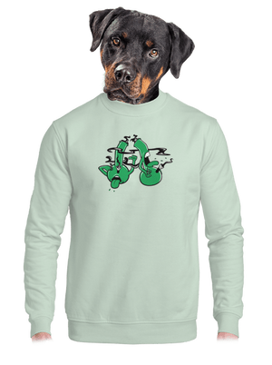 Bongo kašel unisex mikina bez kapuce Blush Mint