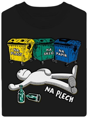 Tříděný odpad unisex mikina bez kapuce Black